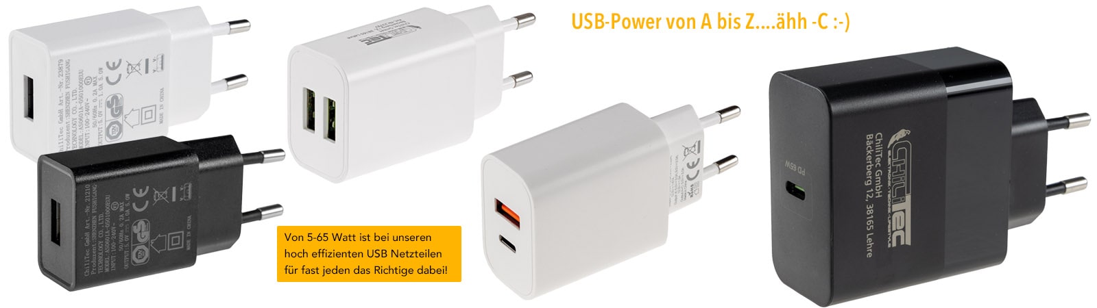 USB-Netzgeräre und Kabel