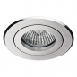 Preview: Schwenkbarer LED-Einbaustrahler aus gebürstetem Aluminium MOA DISC 12V 45°  Mobilux 01600016