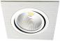 Preview: MOBILUX Quadratischer LED-Einbaustrahler MOBiDIM COB CLASSIC 9W Q 3000K alu gebürstet