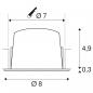 Preview: SLV 1003772 NUMINOS DL S Indoor LED Deckeneinbauleuchte schwarz/schwarz 2700K 40° inkl. Blattfedern