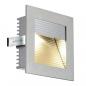 Preview: SLV 111292 Silbergraues Treppeneinbaulicht FRAME CURVE Einbauleuchte warmweiße LED silbergrau
