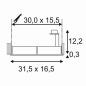 Preview: SLV 113840 NEW TRIA ES111 SQUARE 2-flammige Einbaulleuchte, schwarz, inkl. Clipfedern