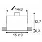 Preview: SLV 115520 KADUX 2 GU10 Downlight, eckig, mattschwarz, max. 2x50W