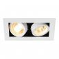 Preview: SLV 115521 KADUX 2 GU10 Downlight, eckig, mattweiss, max. 2x50W