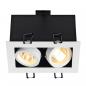 Preview: SLV 115521 KADUX 2 GU10 Downlight, eckig, mattweiss, max. 2x50W