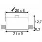 Preview: SLV 115530 KADUX 3 GU10 Downlight, eckig, mattschwarz, max. 3x50W