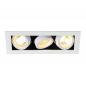 Preview: SLV 115531 KADUX 3 GU10 Downlight, eckig, mattweiss, max. 3x50W