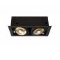 Preview: SLV 115550 KADUX 2 ES111 Downlight, eckig, mattschwarz, max. 2x75W