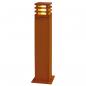Preview: SLV 229421 RUSTY SQUARE 70cm hohe Wegeleuchte aus Eisen mit Rostpatina IP55