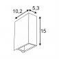 Preview: SLV 232445 QUAD XL 2 LED Wandleuchte In&Out IP44 3000K eckig anthrazit
