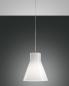 Preview: Diana 1-flammige dimmbare Pendelleuchte geblasenes opalweißes Glas Verchromt Fabas Luce