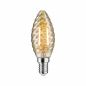 Preview: Paulmann 28709 E14 LED Kerzenlampe gedrehtes Muster dekorativ für Kronleuchter goldfarben dimmbar warmes weiß