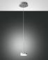 Preview: Dunk LED Pendelleuchte gebürstetes Aluminium satinierter Schirm Fabas Luce