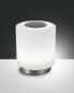 Preview: Simi Tischleuchte LED dimmbar Nickel satiniertes Glas Fabas Luce