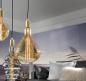 Preview: Designhighlight LED-Lampe E27 GIANT TEAR GOLD 36x36cm dimmbar Goldlook Sigor