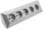Preview: ChiliTec 5-fach Steckdosenblock, silber 250V~/ 16A, Aufbaumontage