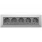 Preview: ChiliTec 5-fach Steckdosenblock, silber 250V~/ 16A, Aufbaumontage