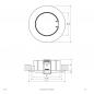 Preview: EVN 514013 Deckeneinbauleuchte Chrom satiniert ohne Fassung Einbaudurchmesser 65 mm