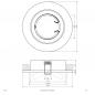 Preview: EVN 517422 schwenkbare Deckeneinbauleuchte ohne Fassung Altmessing 25° Einbaudurchmesser 80 mm