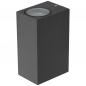 Preview: EVN rechteckige Wandleuchte anthrazit IP44 up&down Licht