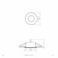 Preview: EVN 655011 Deckeneinbauleuchte Chrom IP65 Zamak 12V dimmbar Einbaudurchmesser 68 mm