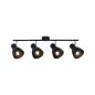 Preview: 4-strahliger Paulmann Deckenspot Davy Schwarz Metall 66762