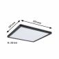 Preview: Paulmann 71015 LED Panel Atria Shine Backlight eckig 293x293mm modern neutralweiß Schwarz