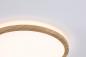 Preview: Paulmann 71028 LED Panel Atria Shine Backlight IP44 rund 293mm 16W 1600lm 3000K Holzoptik