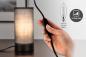 Preview: Paulmann 77059 Pia Tischleuchte max.1x25W E14 Schwarz matt/Grau 230V Metall/Stoff