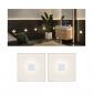 Preview: Paulmann 78401 2er-Set LumiTiles LED Fliesen Square 100x10mm 0,8W warmweiß Weiß Kunststoff/Aluminium