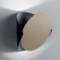 Preview: Shield LED-Wandleuchte mit verstellbarem Wandschild in Schwarz/Gold von Fabas Luce