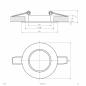 Preview: EVN 830013 Deckeneinbauleuchte Edelstahl rund schwenkbar Einbaudurchmesser: 68 mm