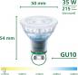 Preview: 6er Set  Philips UltraEfficient LED GU10 Spot 2,3W wie 35W 36° 2700K Warmweiß – energieeffiziente Spotbeleuchtung