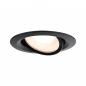 Preview: Paulmann 92460 Einbauleuchte Nova Plus schwenkbar IP65 rund 93mm 30° GU5,3 / GU10 max. 35W 230/12V dimmbar Schwarz matt