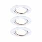 Preview: Paulmann 92463 LED Einbauleuchte Smart Home Zigbee Base Coin Basisset schwenkbar rund 90mm 20° dimmbar 3000K Weiß