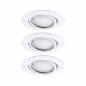 Preview: Paulmann 92463 LED Einbauleuchte Smart Home Zigbee Base Coin Basisset schwenkbar rund 90mm 20° dimmbar 3000K Weiß