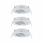 Preview: Paulmann 92486 EBL Choose 3er Spot schwenkbar max 3x10W 230V 51mm Weiß matt Alu