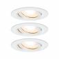 Preview: Paulmann 92898 Einbauleuchte Set Nova Plus IP65 schwenkbar LED 3x 7W GU10 Weiß