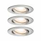 Preview: Paulmann 92900 Einbauleuchte Set Nova Plus IP65 schwenkbar LED 3x 7W GU10 Eisen geb
