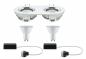 Preview: Aktion: Nur noch angezeigter Bestand verfügbar - Paulmann 92901 Einbauleuchte Set Nova Plus IP65 schwb oval LED 1x 2x7W GU10 Weiß m-Chrom