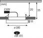 Preview: Paulmann 92935 Einbauleuchte Set Panel Areo rund dim IP44 12W 3000K 180mm Nickel