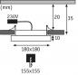 Preview: Paulmann 92949 Einbauleuchte Set Panel Areo eckig IP23 LED 12W 3000K 180x180mm Weiß