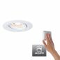 Preview: Paulmann 92970 EBL Set Nova mini Plus Coin EasyDim schwenkb 1x4,2W 2700K 230V Weiß matt/Alu
