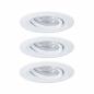 Preview: Set Einbauleuchten Nova mini Plus Coin EasyDim schwenkb 2700K Weiß matt/Alu Paulmann 92971
