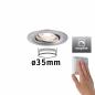 Preview: Paulmann 92972 EBL Set Nova mini Plus Coin EasyDim schwenkb 1x4,2W 2700K 230V Eisen geb/Alu