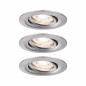 Preview: Paulmann 92973 EBL Set Nova mini Plus Coin EasyDim schwenkb 3x4,2W 2700K 230V Eisen geb/Alu
