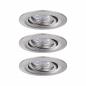 Preview: Paulmann 92973 EBL Set Nova mini Plus Coin EasyDim schwenkb 3x4,2W 2700K 230V Eisen geb/Alu