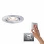 Preview: Paulmann 92974 EBL Set Nova mini Plus Coin EasyDim schwenkb 1x4,2W 2700K 230V Alu gedr/Alu