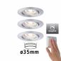 Preview: Paulmann 92975 EBL Set Nova mini Plus Coin EasyDim schwenkb 3x4,2W 2700K 230V Alu gedr/Alu