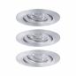 Preview: Paulmann 92975 EBL Set Nova mini Plus Coin EasyDim schwenkb 3x4,2W 2700K 230V Alu gedr/Alu